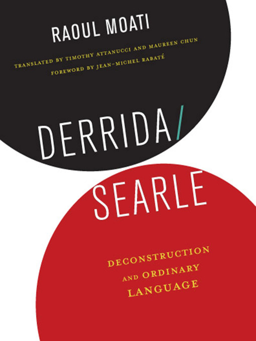 Title details for Derrida/Searle by Raoul Moati - Available